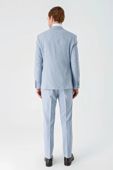 Mavi Örme Kırlangıç Yaka 6 Drop Slim Fit Dar Kesim Klasik Takım Elbise 1001240112 - 4
