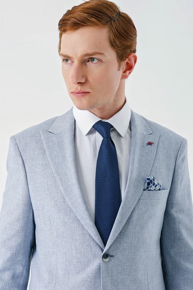 Mavi Örme Kırlangıç Yaka 6 Drop Slim Fit Dar Kesim Klasik Takım Elbise 1001240112 - 11