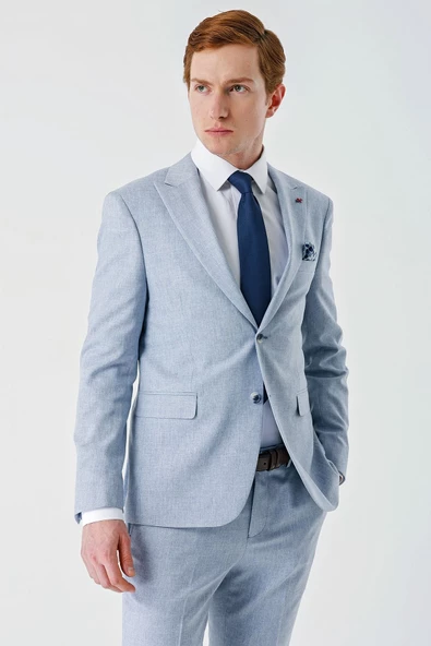 Mavi Örme Kırlangıç Yaka 6 Drop Slim Fit Dar Kesim Klasik Takım Elbise 1001240112 - 8