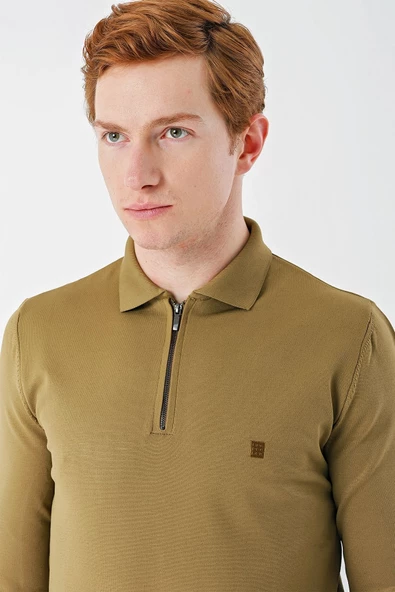 Bal Örme Polo Yaka Klasik Slim Fit Dar Kesim Triko 1012235269 - 6