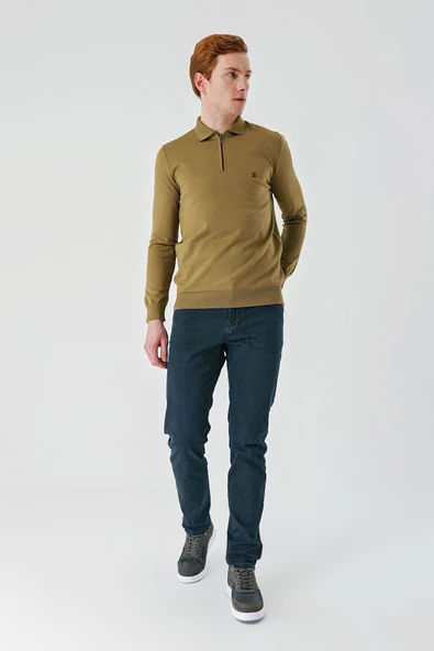 Bal Örme Polo Yaka Klasik Slim Fit Dar Kesim Triko 1012235269 - 2