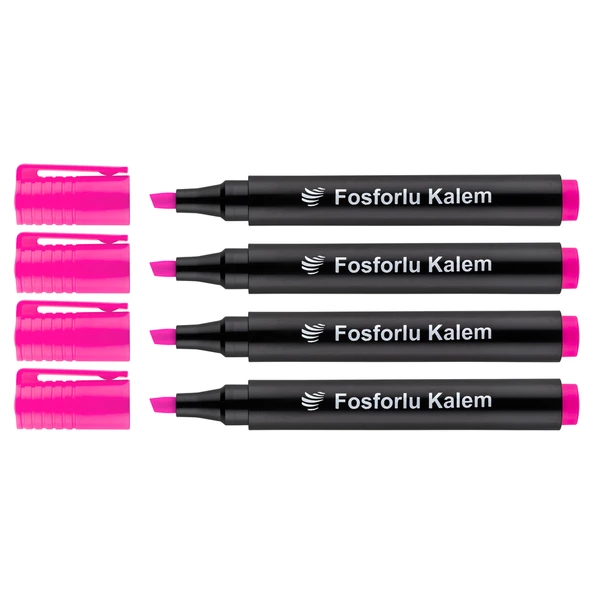 Lotte Fosforlu Kalem 4'lü Pembe x 12 Set