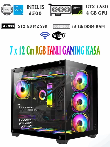 RAMTECH AQUARİUM X90 İ5 6500 / 16GB RAM / 512GB M2 / GTX 1650 4GB EKRAN KARTI OYUNCU BİLGİSAYARI