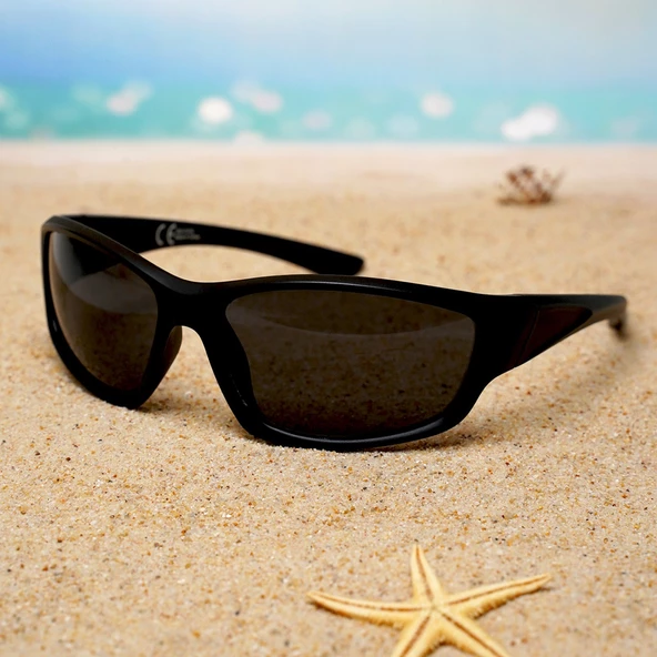 Di Caprio DC18198M Mat Siyah Kavisli Spor Model Erkek Güneş Gözlüğü - 2