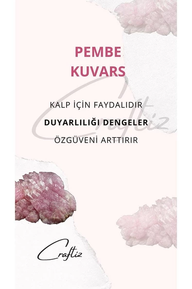 El Yapımı Pembe Kuvars Kolye - Sevginin ve Duygusal Dengenin Gücü - 3