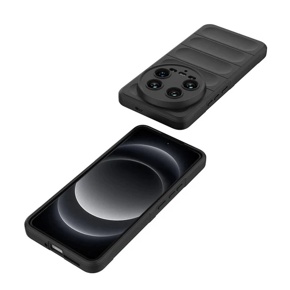 Xiaomi Mi 14 Ultra Kılıf Esnek TPU Oyuklu Arka Yüzey Tasarımlı Redclick Etnik Silikon Kapak - Resim 7