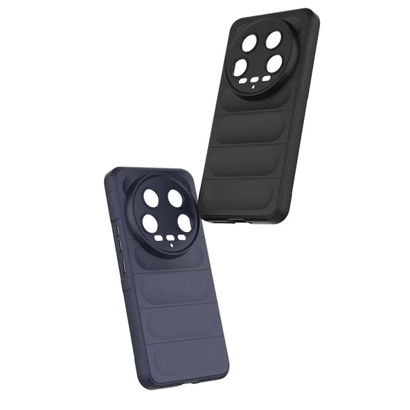 Xiaomi Mi 14 Ultra Kılıf Esnek TPU Oyuklu Arka Yüzey Tasarımlı Redclick Etnik Silikon Kapak - Resim 4