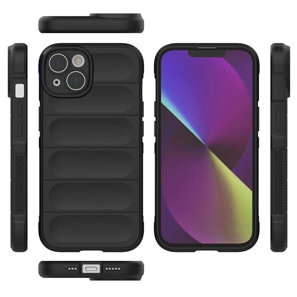 Apple iPhone 14 Kılıf Esnek TPU Oyuklu Arka Yüzey Tasarımlı Redclick Etnik Silikon Kapak - Resim 11