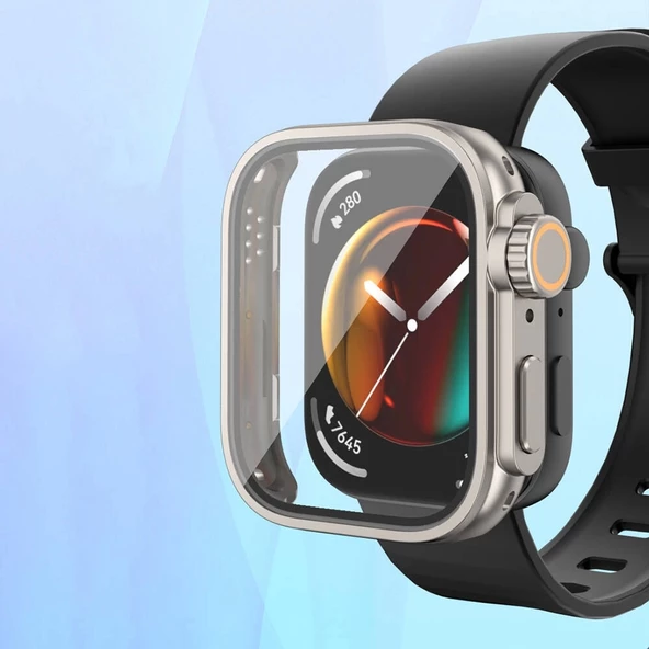 Huawei Watch Fit 3 to Apple Watch Ultra 49mm Kasa Dönüştürücü ve Ekran Koruyucu Redclick Watch Gard 33 - 3