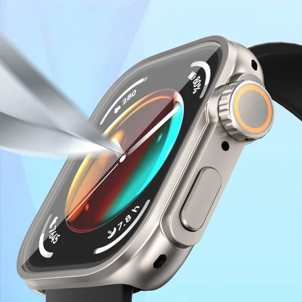 Huawei Watch Fit 3 to Apple Watch Ultra 49mm Kasa Dönüştürücü ve Ekran Koruyucu Redclick Watch Gard 33 - 5