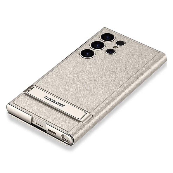 Galaxy S24 Ultra Kılıf Kamera Korumalı Suni Deri Tasarım Redclick Droga Standlı Kartlıklı Kapaklı Kılıf - Resim 9