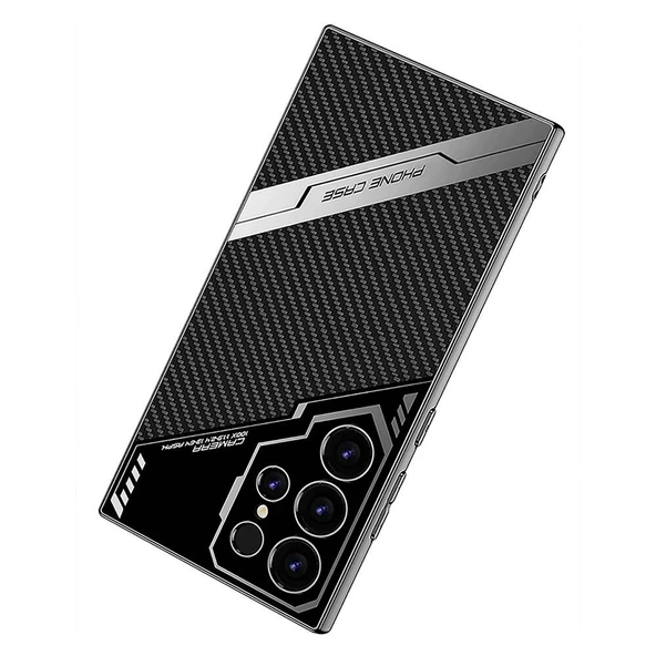 Galaxy S24 Ultra Kılıf Kamera Korumalı Karbon Tasarım Redclick Yeni Seri Procase Kapak - Resim 5