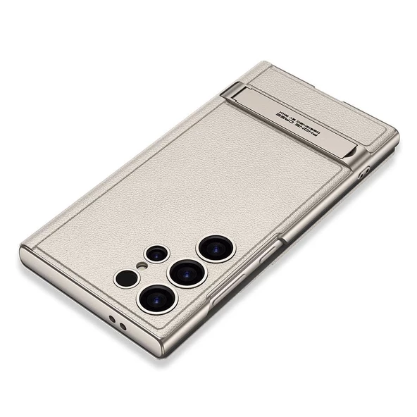 Galaxy S24 Ultra Kılıf Kamera Korumalı Suni Deri Tasarım Redclick Droga Standlı Kartlıklı Kapaklı Kılıf - Resim 8