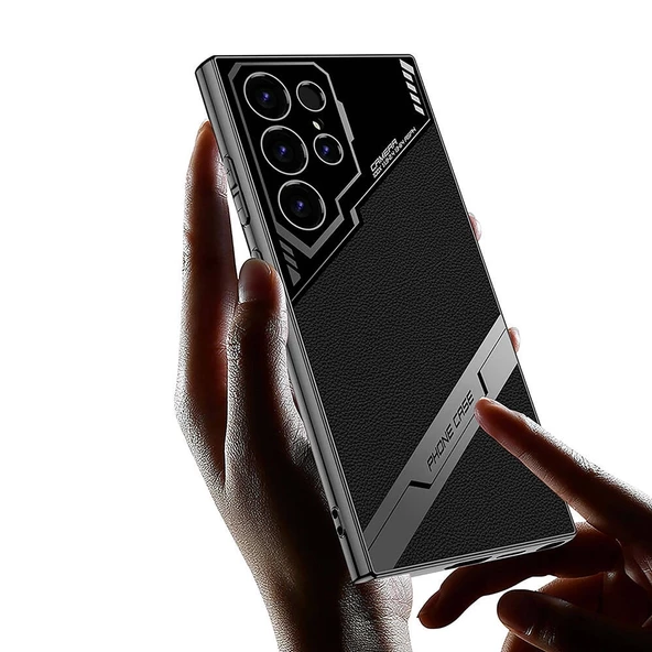 Galaxy S23 Ultra Kılıf Kamera Korumalı Suni Deri Tasarım Redclick Yeni Seri Procase Kapak - 3