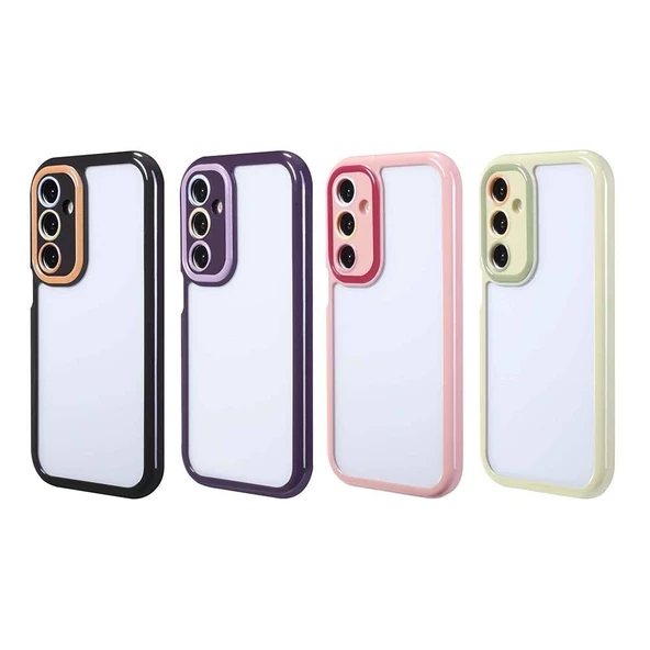 Galaxy A25 Kılıf Kamera Korumalı Renkli Kenar ve Çerçeve Tasarımlı Redclick Vitamin Kapak - Resim 2