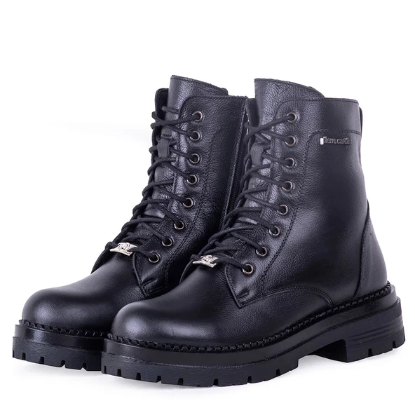 Pierre Cardin 54061 Kadın Hakiki Deri Fermuarlı Bağcıklı Bot - 2
