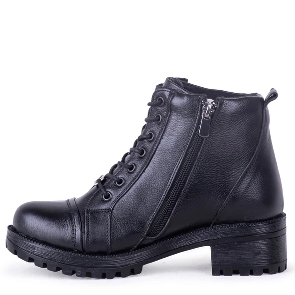 Pierre Cardin 54062 Kadın Hakiki Deri Fermuarlı Bağcıklı Bot - 4