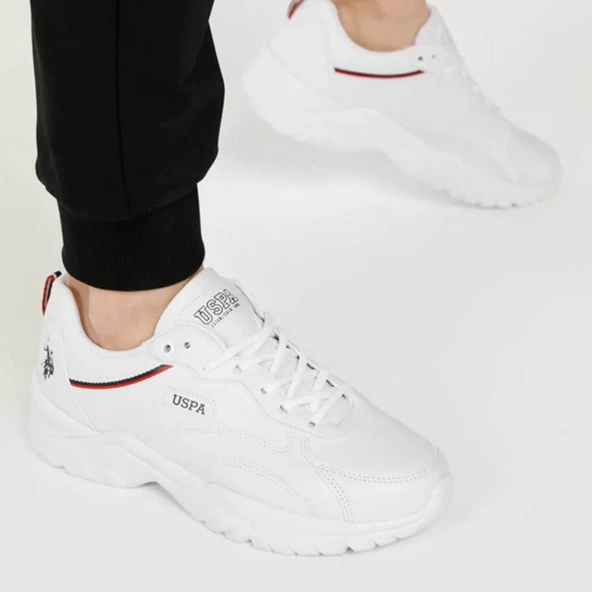 U.S. Polo Assn  Beyaz Yüksek Taban Kadın Sneaker Ayakkabı - 3