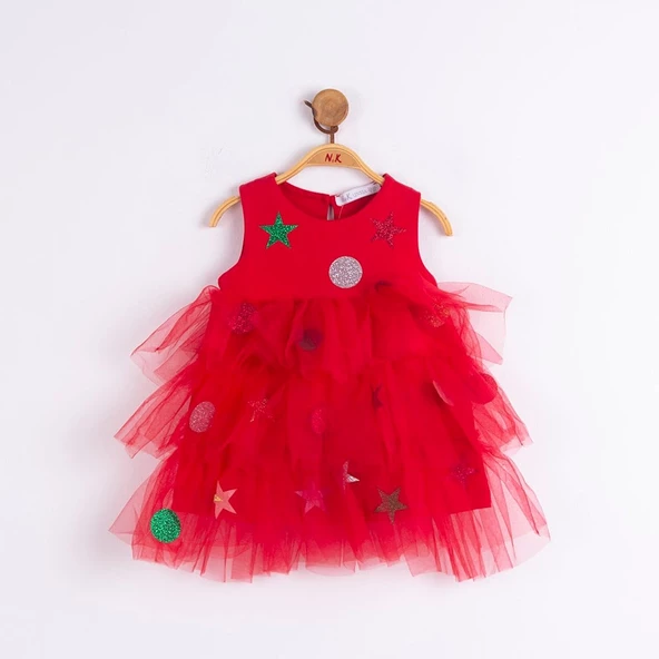 NK-73603 Çam Ağacı Yılbaşı Elbisesi - 5