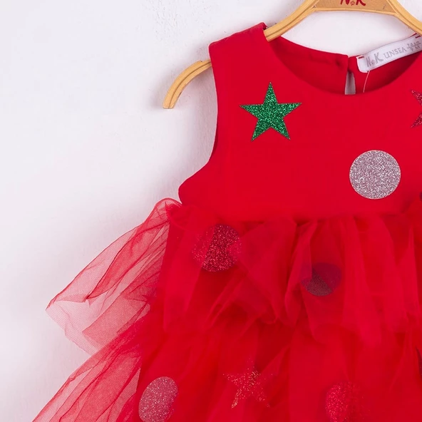 NK-73603 Çam Ağacı Yılbaşı Elbisesi - 4