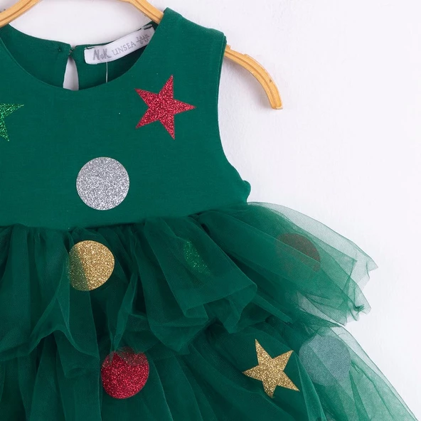 NK-73603 Çam Ağacı Yılbaşı Elbisesi - 12