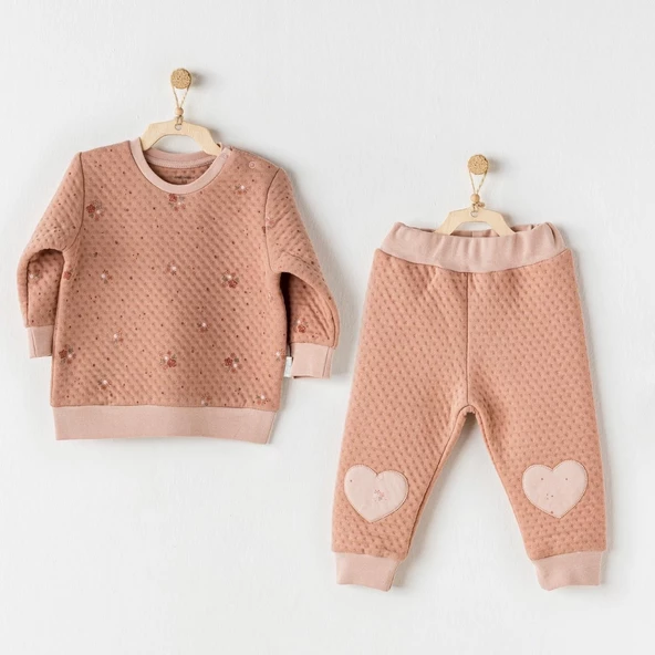 Andywawa Floral Baby 2'li Kız Bebek Takımı - 5