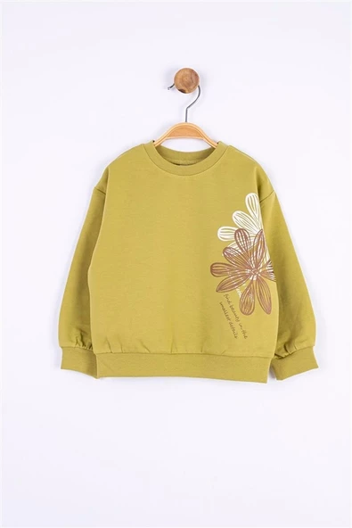 Kız Bebek Mine Çiçeği Baskılı Sweat - 8