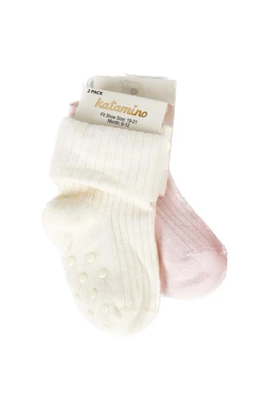 Ginny 2'li Abs'li Kız Bebek Soket Çorap - Resim 5