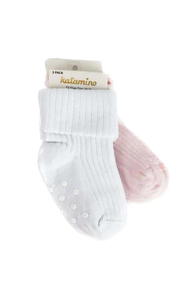 Ginny 2'li Abs'li Kız Bebek Soket Çorap - Resim 2