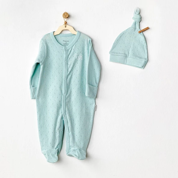 Bebek Tulum Takım Romper Hat Set Jacquard Basic AC24708 - Resim 11