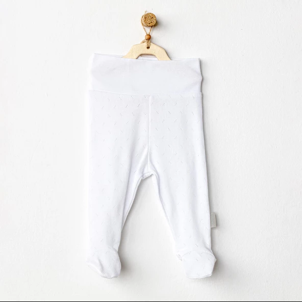 Bebek Patikli Pantolon Footed Pants Jacquard Basic AC24706