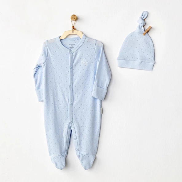 Bebek Tulum Takım Romper Hat Set Jacquard Basic AC24708 - Resim 6