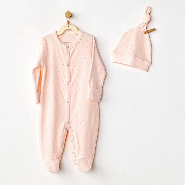 Bebek Tulum Takım Romper Hat Set Jacquard Basic AC24708 - Resim 8