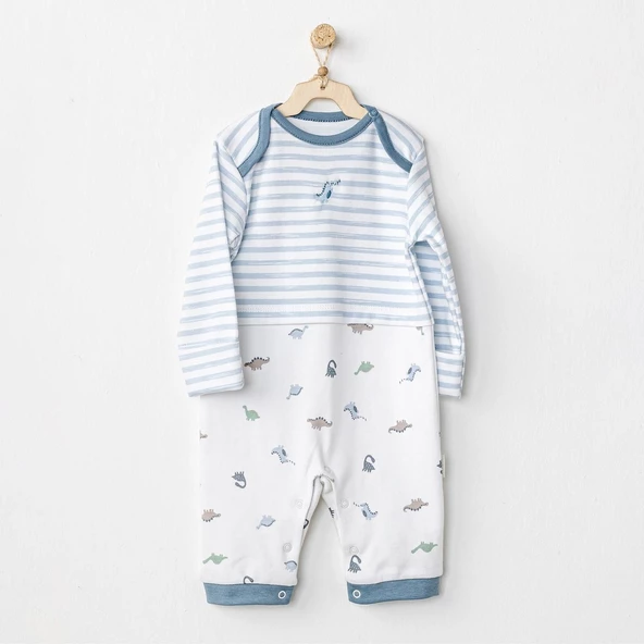 Erkek Bebek Tulum Romper Dinosaur AC24568 - Resim 2