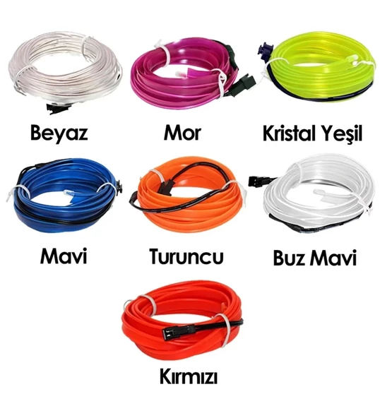 Ford Torpido Ledi Ip Led Neon Şerit 5 Metre
