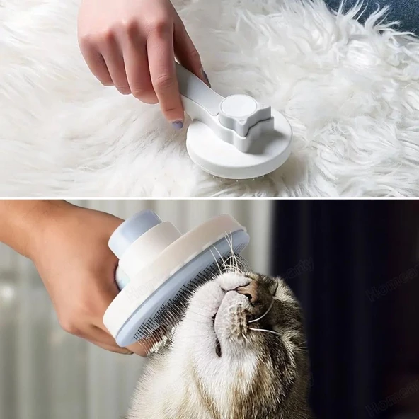 BUFFER® Basmalı Kedi Köpek Tüy Toparlayıcı Masaj Etkili Pet Fırçası - 4