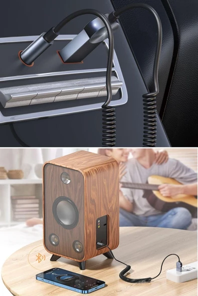 BUFFER® Araba için Bluetooth Aux Alıcısı Wireless Araç Kiti - 10