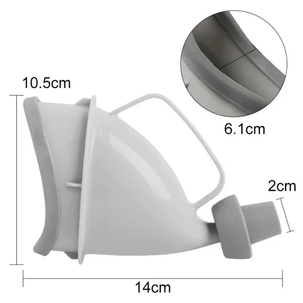 BUFFER® Unisex Taşınabilir Hijjenik Seyahat Tuvalet Aparatı Seyahat Tuvalet Hunisi - 3