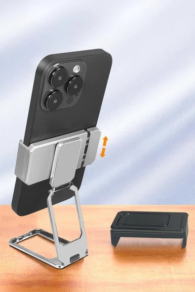 BUFFER®  360 derece Dönen Tüm Telefon Tipleri İle Uyumlu Metal Telefon Standı Braket - 10