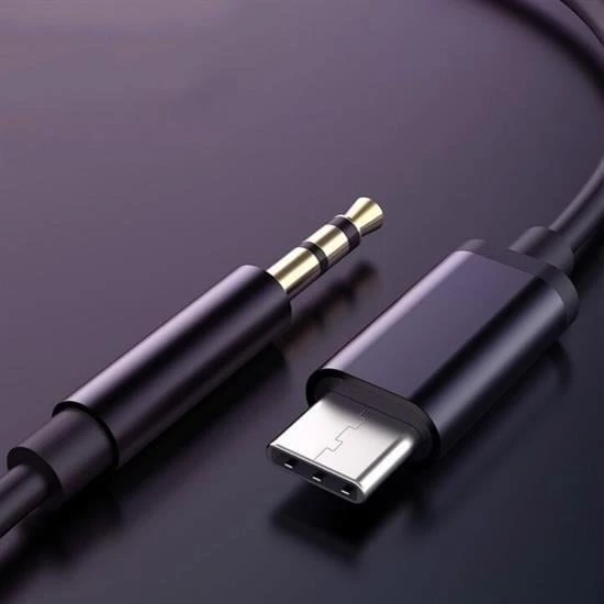 BUFFER®  Type C Android ve  35 mm Kulaklık Girişli Ses Dönüştürücü Aux  Kablo - 6