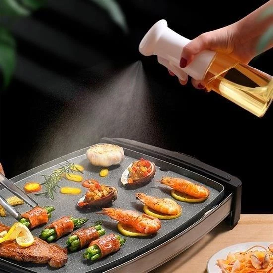 BUFFER®  Çok Amaçlı Cam Şişe Püskürtmeli Dağıtıcı Yağdanlık Limonluk Sirke Sosluk Spreyi Beyaz - 5