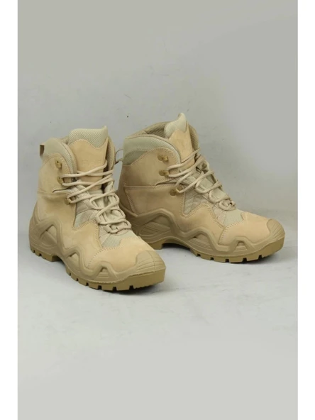 Pars 102 Power Mid Hakiki Nubuk Deri Su Itici Özellikli Askeri& Polis Outdoor Tactical Kısa Bot - 3