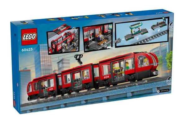 LEGO City 60423 Downtown Streetcar and Station - Resim 2