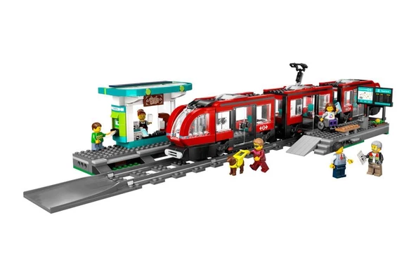 LEGO City 60423 Downtown Streetcar and Station - Resim 3