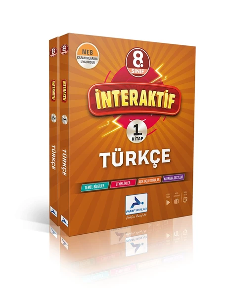 8.Sınıf İnteraktif Türkçe Soru Kütüphanesi PRF Paraf Yayınları