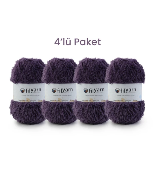 Wildcat Sakallı Örgü İpi 4'lü Set Tüy İpi Bebek İpi Kedi İpi Yumuşak Kürk İpi El İşi Malzemeleri - 3