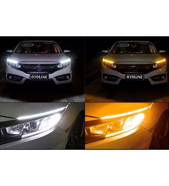 Far Ledi Far Kaşı 60 Cm Sinyalli Kayarlı Gündüz Farı Dış/İç Montaj - 2