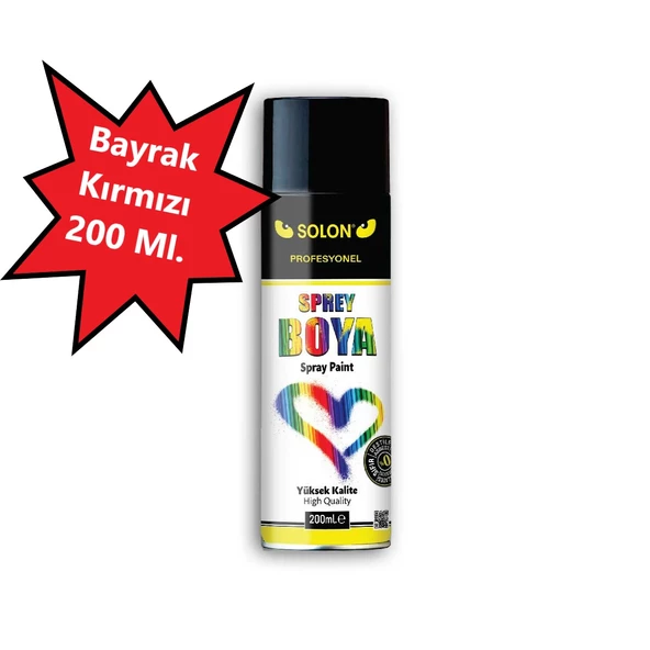 2 Adet Bayrak Kırmızı Sprey Boya 200 ml. - 2