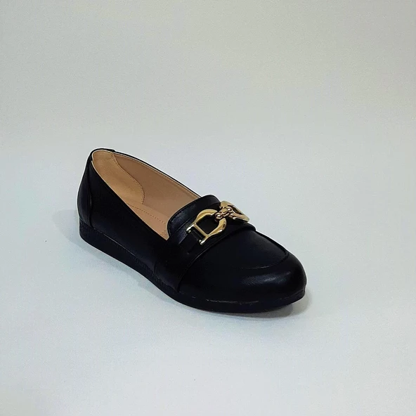 Fiyra sdf612 Tokalı Fiyonk Siyah Kaymaz Bayan Babet - 8