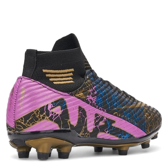 La Liga Erkek 565 Bilekli Çoraplı Krampon Siyah Altın Futbol Ayakkabısı - 3